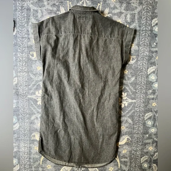 Carbon2Cobalt Gray Denim Dress - Picture 2 of 6